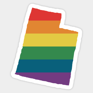 Utah State Rainbow Sticker